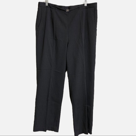 dressbarn Pants - Dress Barn Woman Pleated Front Gray Straight Pullon Elastic Waist. Plus size 16W